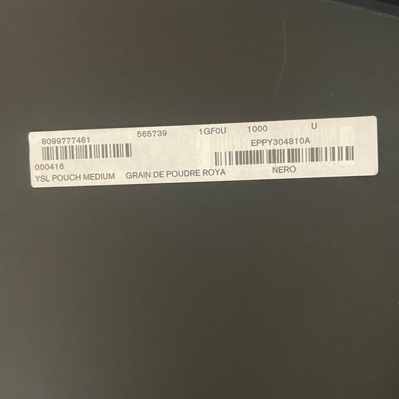 Yves Saint Laurent Uptown Pouch in Grain de Poudre Leather (Black) - Picture 5 of 6